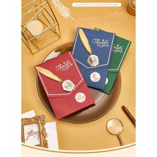 (MOQ≥200)New Year custom birthday card Christmas bronzing business company senior blessing creative card style